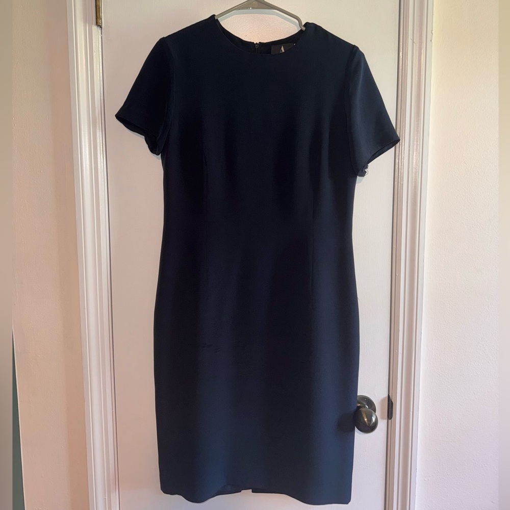 ALGO of Switzerland Navy 100% Silk Dress